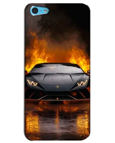 Чохол для iPhone 5c з картинкою «Lamborghini у вогні»