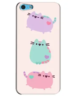 Чохол для iPhone 5c з картинкою «Pusheen тріо» Чохол для iPhone 5c з картинкою «Pusheen тріо»