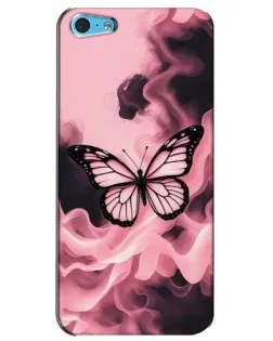Чохол для iPhone 5c з картинкою «Метелик у диму»