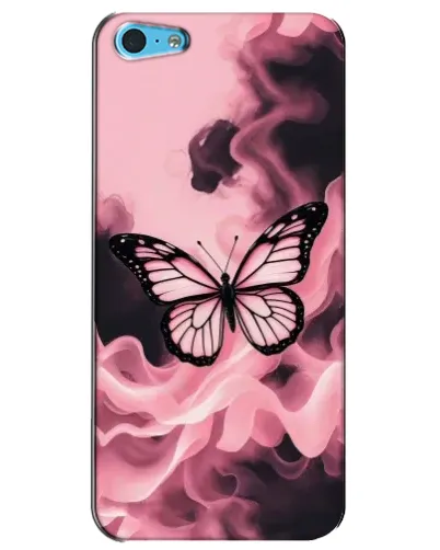 Чохол для iPhone 5c з картинкою «Метелик у диму»