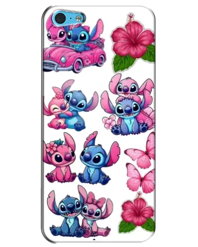 Чохол для iPhone 5c з картинкою «Стікери Stitch та Angel»