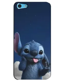Чехол для iPhone 5c с картинкой «Стич в облаках»