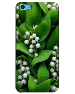 Чохол для iPhone 5c з картинкою «Конвалії в зелені»