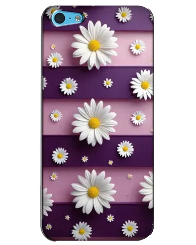 Чохол для iPhone 5c з картинкою «Ромашки на фіолетовому»