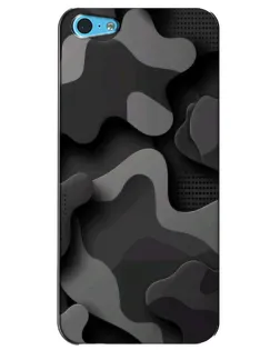 Чохол для iPhone 5c з картинкою «Темний абстрактний камуфляж»