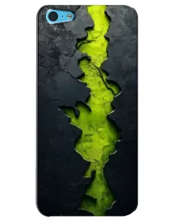 Чохол для iPhone 5c з картинкою «Салатовий розлом скелі»