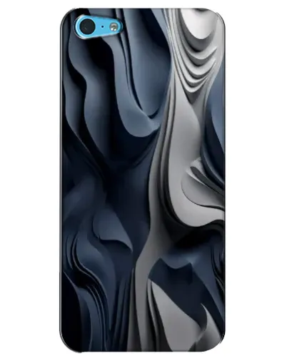 Чохол для iPhone 5c з картинкою «Об'ємні сині складки»