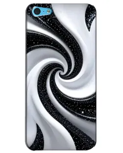 Чохол для iPhone 5c з картинкою «Чорно-біла спіраль»