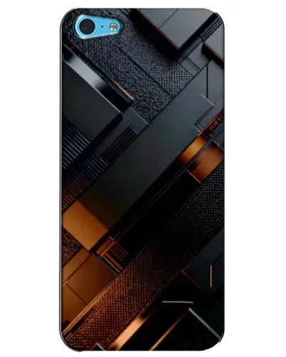 Чохол для iPhone 5c з картинкою «Чорні геометричні блоки»