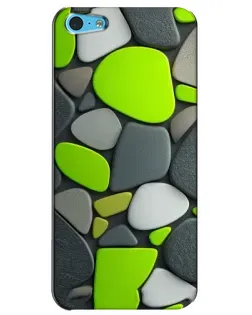 Чохол для iPhone 5c з картинкою «Яскрава неонова галька»