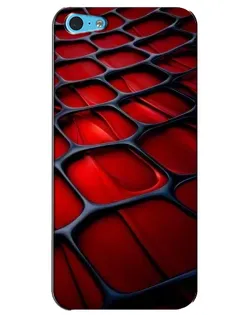 Чохол для iPhone 5c з картинкою «Червона глянцева сітка»