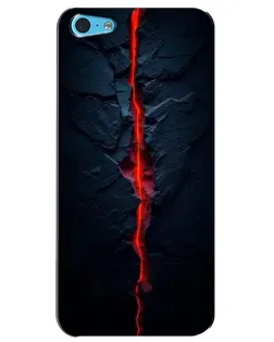 Чохол для iPhone 5c з картинкою «Червона лавова тріщина»