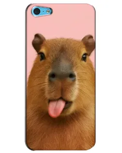 Чохол для iPhone 5c з картинкою «Капібара з язиком»