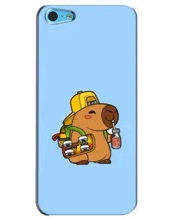 Чохол для iPhone 5c з картинкою «Капібара на скейті»