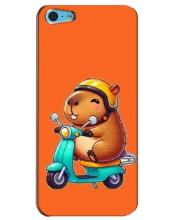 Чохол для iPhone 5c з картинкою «Капібара на скутері»