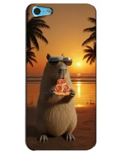 Чохол для iPhone 5c з картинкою «Капібара з піцою»