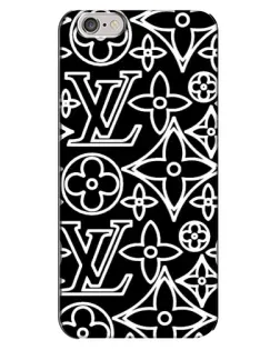 Чехол для iPhone 6 Plus / 6s Plus с картинкой «Черно-белый узор LV»
