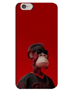 Чехол для iPhone 6 Plus / 6s Plus с картинкой «Bored Ape в красном»