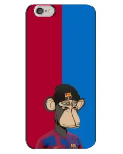 Чехол для iPhone 6 Plus / 6s Plus с картинкой «Bored Ape — фанат Барсы»