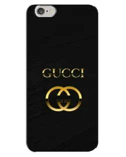 Чехол для iPhone 6 Plus / 6s Plus с картинкой «Золотой логотип Gucci»