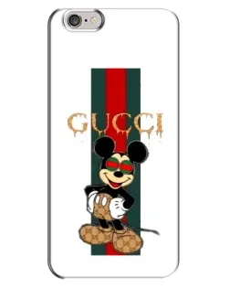 Чехол для iPhone 6 Plus / 6s Plus с картинкой «Микки Маус Gucci — полосы»