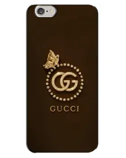 Чехол для iPhone 6 Plus / 6s Plus с картинкой «Gucci — золотая бабочка»