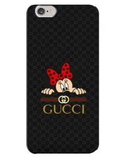 Чехол для iPhone 6 Plus / 6s Plus с картинкой «Минни Маус Gucci — черный»