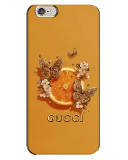 Чохол для iPhone 6 Plus / 6s Plus з картинкою «Gucci — золоті метелики»