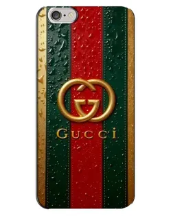 Чохол для iPhone 6 Plus / 6s Plus з картинкою «Gucci — фірмова смуга та золото»