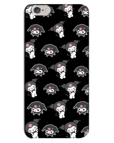 Чехол для iPhone 6 Plus / 6s Plus с картинкой «Черный паттерн Kuromi»