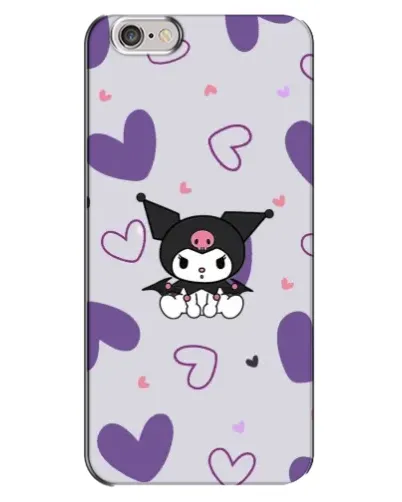 Чехол для iPhone 6 Plus / 6s Plus с картинкой «Kuromi и лавандовые сердца»