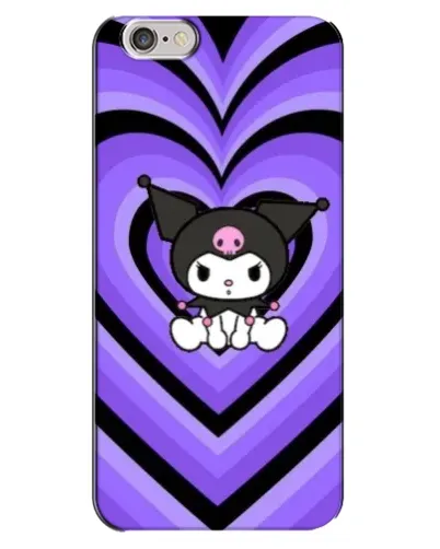 Чехол для iPhone 6 Plus / 6s Plus с картинкой «Kuromi и фиолетовые сердца»