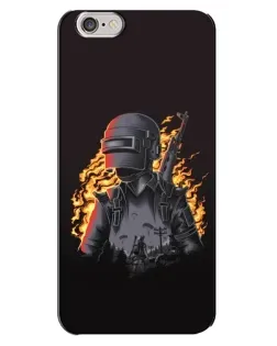 Чехол для iPhone 6 Plus / 6s Plus с картинкой «PUBG — огненный силуэт»