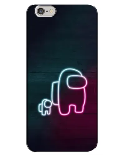 Чехол для iPhone 6 Plus / 6s Plus с картинкой «Among Us неон-арт»