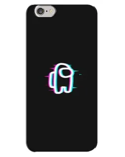 Чехол для iPhone 6 Plus / 6s Plus с картинкой «Among Us неон»