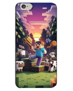 Чехол для iPhone 6 Plus / 6s Plus с картинкой «Стив на ферме» Чехол для iPhone 6 Plus / 6s Plus с картинкой «Стив на ферме»