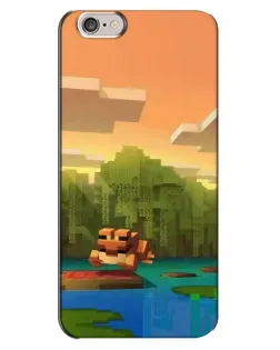 Чехол для iPhone 6 Plus / 6s Plus с картинкой «Майнкрафт закат солнца»