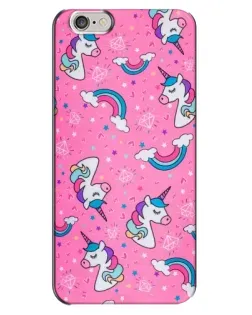Чохол для iPhone 6 Plus / 6s Plus з картинкою «Unicorn паттерн рожевий»