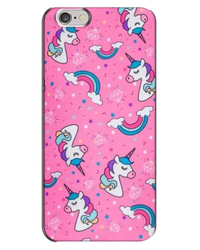 Чохол для iPhone 6 Plus / 6s Plus з картинкою «Unicorn паттерн рожевий»