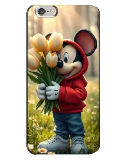 Чохол для iPhone 6 Plus / 6s Plus з картинкою «Міккі з тюльпанами»