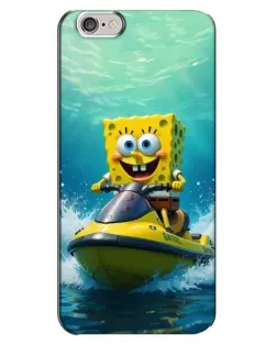 Чехол для iPhone 6 Plus / 6s Plus с картинкой «Спанч Боб на гидроцикле» Чехол для iPhone 6 Plus / 6s Plus с картинкой «Спанч Боб на гидроцикле»