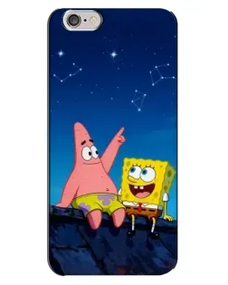 Чохол для iPhone 6 Plus / 6s Plus з картинкою «Губка Боб та Патрік вночі»