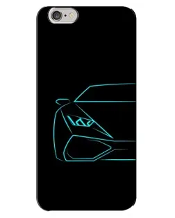 Чохол для iPhone 6 Plus / 6s Plus з картинкою «Блакитний силует Lamborghini»