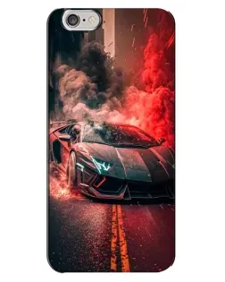 Чохол для iPhone 6 Plus / 6s Plus з картинкою «Lamborghini червоний дим»