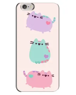 Чохол для iPhone 6 Plus / 6s Plus з картинкою «Pusheen тріо»