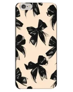 Чехол для iPhone 6 Plus / 6s Plus с картинкой «Паттерн черные банты»