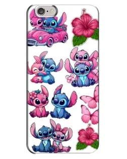 Чехол для iPhone 6 Plus / 6s Plus с картинкой «Стикеры Stitch и Angel»