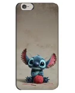 Чехол для iPhone 6 Plus / 6s Plus с картинкой «Стич на коричневом фоне»