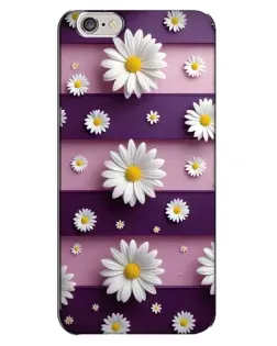 Чохол для iPhone 6 Plus / 6s Plus з картинкою «Ромашки на фіолетовому»