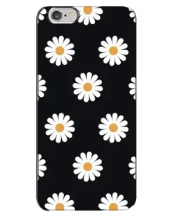 Чехол для iPhone 6 Plus / 6s Plus с картинкой «Ромашки на черном»